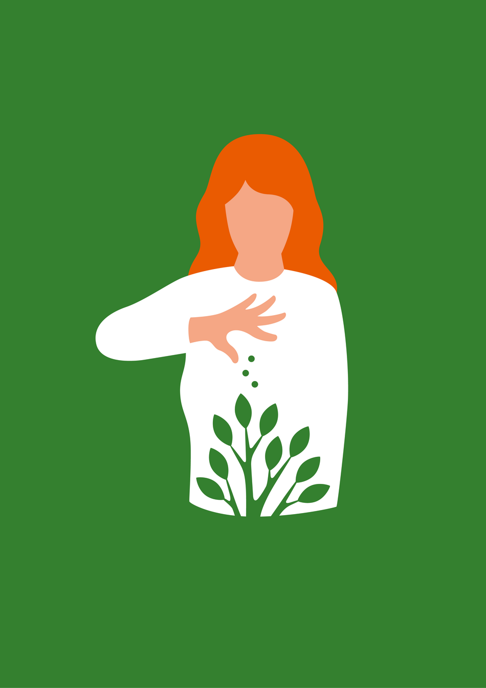 Illustration einer Person, die Saat sät