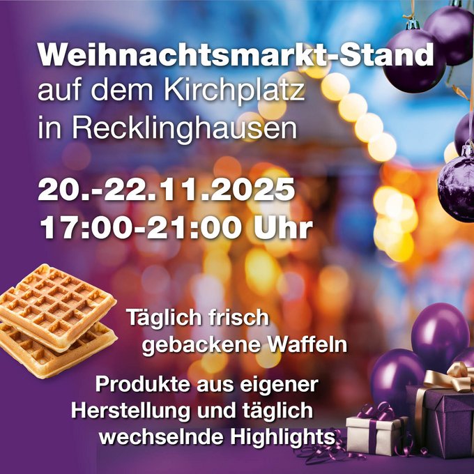 Grafik zum Weihnachtsmarktstand auf dem Kirchplatz in Recklinghausen