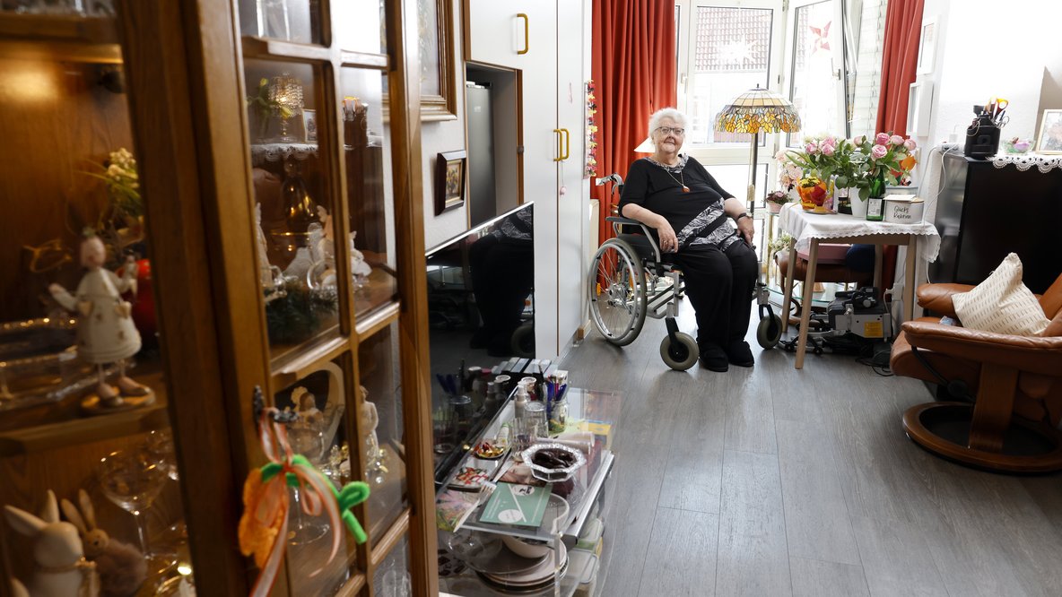 Bewohnerin in Ihrem selbsteingerichtetem Zimmer