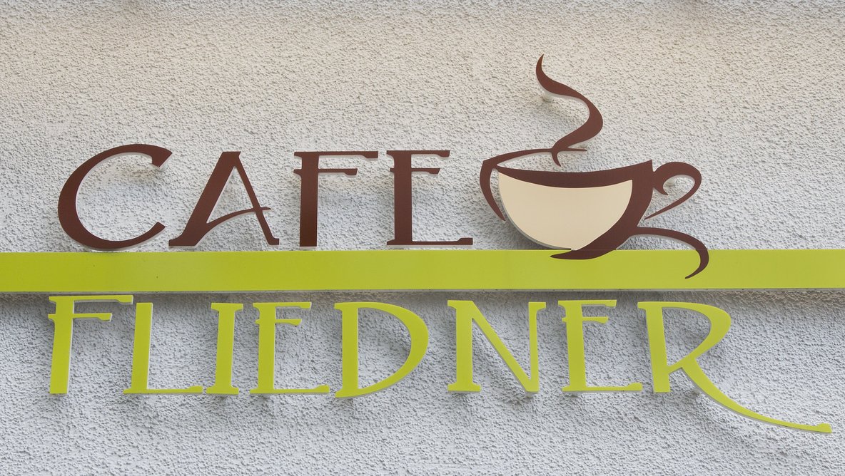 Standortsschild Café Fliedner