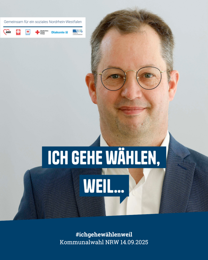 Portrait von Dr. Dietmar Kehlbreier mit dem Titel "Ich gehe wählen, weil", links oben sind die Logos der Mitglieder der LAG